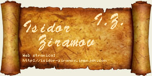 Isidor Ziramov vizit kartica